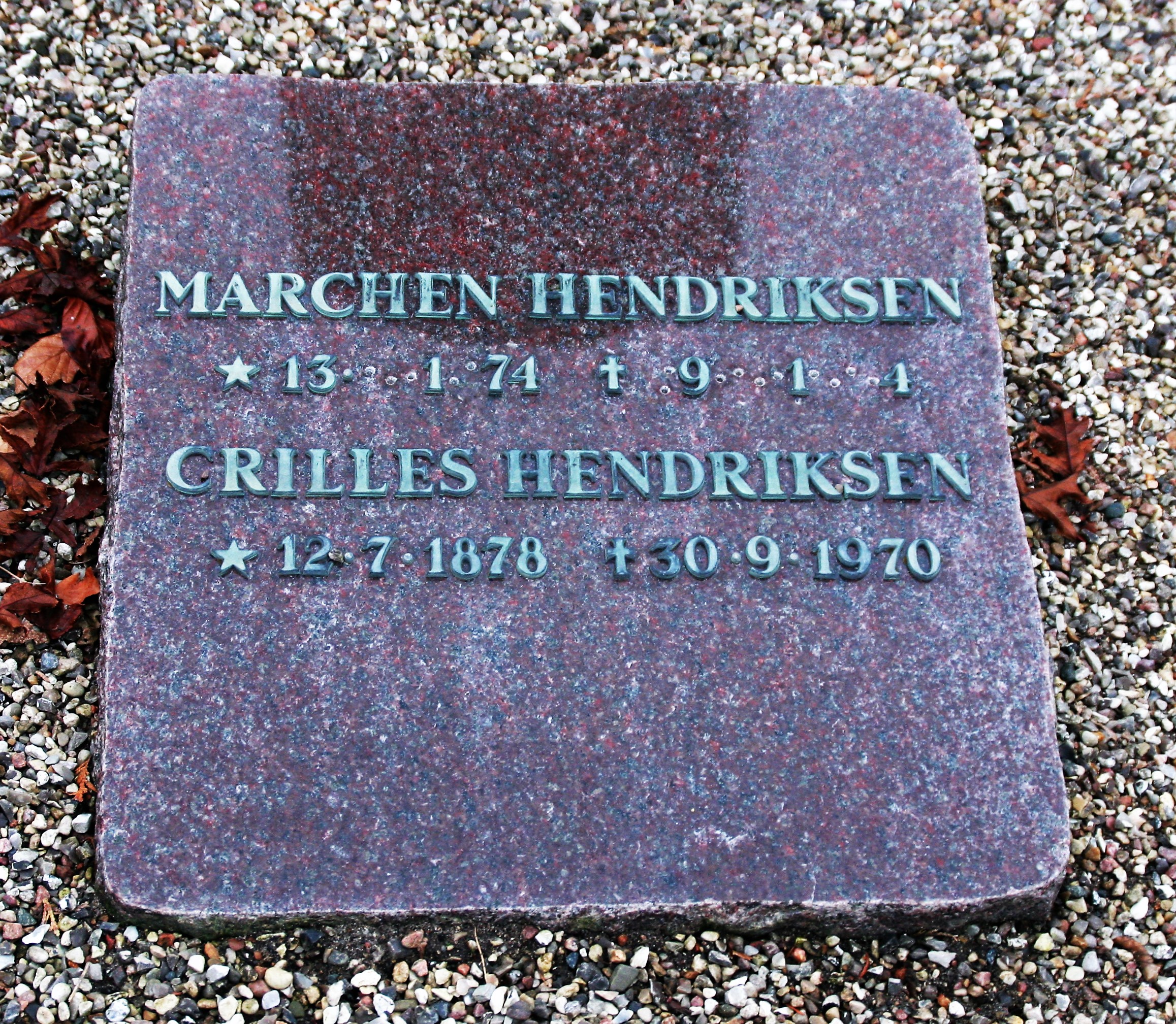 Grafsteen Crilles Hendriksen